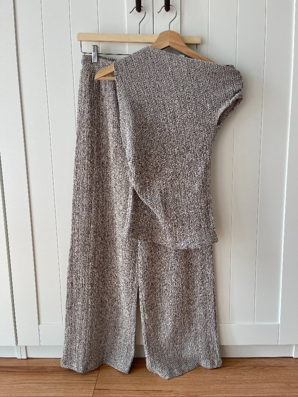 Zara Textured One-Shoulder Set